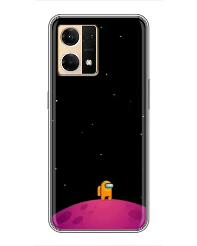 Чехол для OPPO Reno7 4G с картинкой «Одинокий герой на планете» Чехол для OPPO Reno7 4G с картинкой «Одинокий герой на планете»