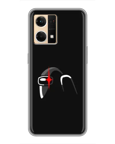 Чехол для OPPO Reno7 4G с картинкой «Among Us шлем» Чехол для OPPO Reno7 4G с картинкой «Among Us шлем»