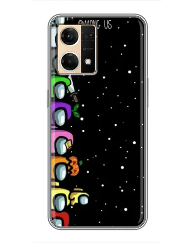 Чехол для OPPO Reno7 4G с картинкой «Команда Among Us» Чехол для OPPO Reno7 4G с картинкой «Команда Among Us»