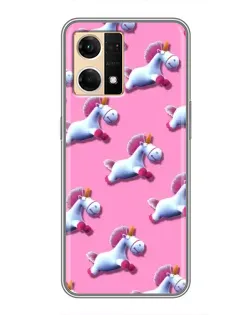 Чохол для OPPO Reno7 4G з картинкою «Єдинороги на рожевому» Чохол для OPPO Reno7 4G з картинкою «Єдинороги на рожевому»