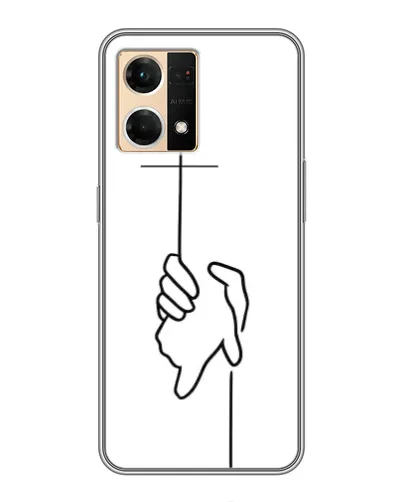 Чехол для OPPO Reno7 4G с картинкой «Рука держит» Чехол для OPPO Reno7 4G с картинкой «Рука держит»