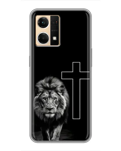 Чехол для OPPO Reno7 4G с картинкой «Лев и Крест» Чехол для OPPO Reno7 4G с картинкой «Лев и Крест»