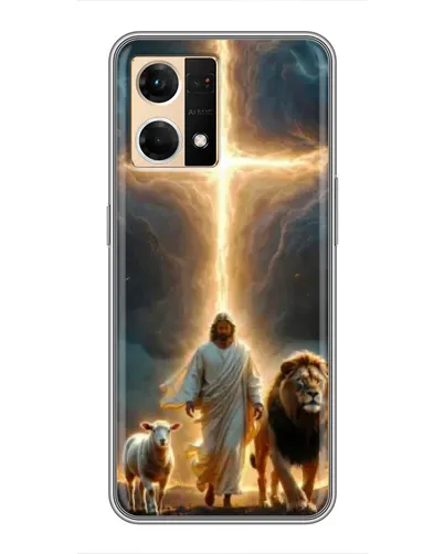 Чехол для OPPO Reno7 4G с картинкой «Лев Иуды и Свет» Чехол для OPPO Reno7 4G с картинкой «Лев Иуды и Свет»