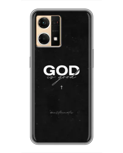 Чехол для OPPO Reno7 4G с картинкой «GOD — Бог над всем» Чехол для OPPO Reno7 4G с картинкой «GOD — Бог над всем»
