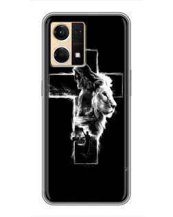 Чехол для OPPO Reno7 4G с картинкой «Сияющий крест Jesus»