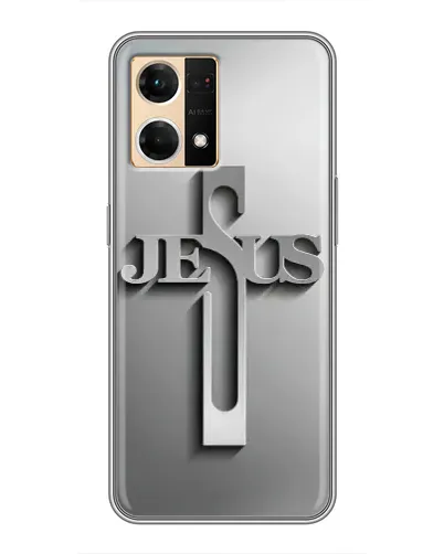 Чехол для OPPO Reno7 4G с картинкой «Металлический крест Jesus» Чехол для OPPO Reno7 4G с картинкой «Металлический крест Jesus»