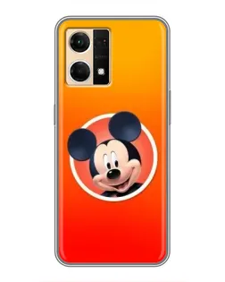 Чехол для OPPO Reno7 4G с картинкой «Mickey в круге»