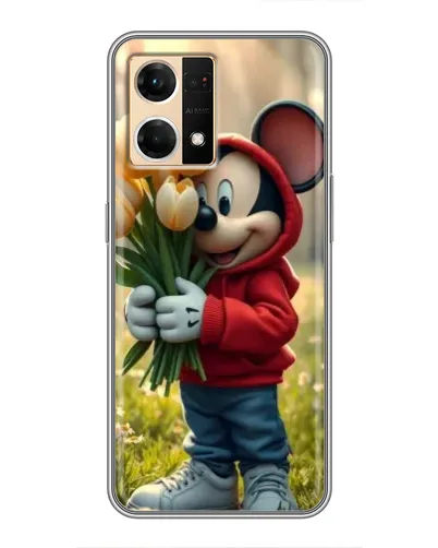 Чехол для OPPO Reno7 4G с картинкой «Микки с тюльпанами» Чехол для OPPO Reno7 4G с картинкой «Микки с тюльпанами»