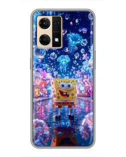 Чехол для OPPO Reno7 4G с картинкой «Неоновый океан» Чехол для OPPO Reno7 4G с картинкой «Неоновый океан»