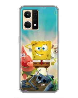 Чехол для OPPO Reno7 4G с картинкой «Спанч Боб победитель» Чехол для OPPO Reno7 4G с картинкой «Спанч Боб победитель»