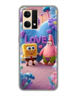 Чехол для OPPO Reno7 4G с картинкой «Губка Боб Патрик» Чехол для OPPO Reno7 4G с картинкой «Губка Боб Патрик»