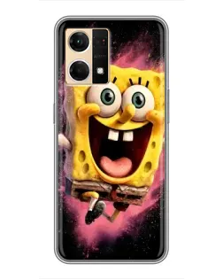 Чехол для OPPO Reno7 4G с картинкой «Взрывной Спанч Боб» Чехол для OPPO Reno7 4G с картинкой «Взрывной Спанч Боб»
