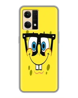 Чехол для OPPO Reno7 4G с картинкой «Минималистичный Спанч Боб» Чехол для OPPO Reno7 4G с картинкой «Минималистичный Спанч Боб»