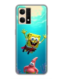 Чехол для OPPO Reno7 4G с картинкой «Спанч Боб под водой» Чехол для OPPO Reno7 4G с картинкой «Спанч Боб под водой»