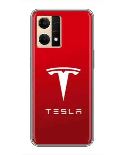 Чехол для OPPO Reno7 4G с картинкой «Tesla Red Classic» Чехол для OPPO Reno7 4G с картинкой «Tesla Red Classic»