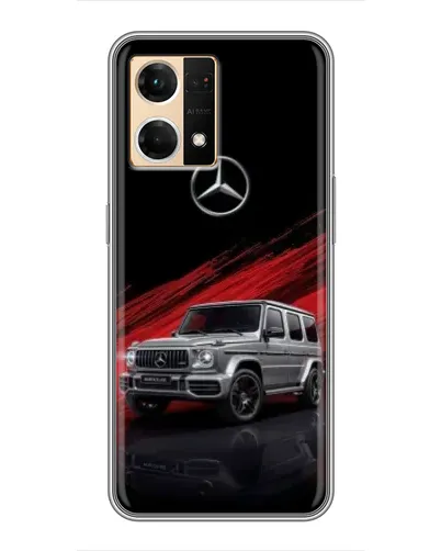Чехол для OPPO Reno7 4G с картинкой «Mercedes G-Class красный»