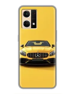 Чехол для OPPO Reno7 4G с картинкой «Желтый Mercedes GT»