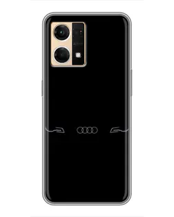 Чехол для OPPO Reno7 4G с картинкой «Audi — световой подпись»