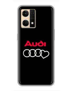 Чехол для OPPO Reno7 4G с картинкой «Логотип Audi Heart»