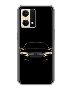 Чехол для OPPO Reno7 4G с картинкой «Audi — ночной контур»