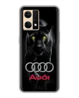Чехол для OPPO Reno7 4G с картинкой «Пантера и Audi»