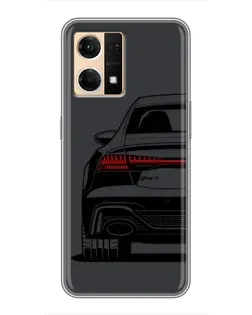 Чехол для OPPO Reno7 4G с картинкой «Задняя часть Audi — арт»