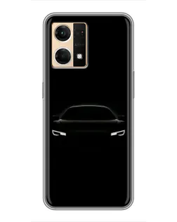Чехол для OPPO Reno7 4G с картинкой «Взгляд Audi в темноте»