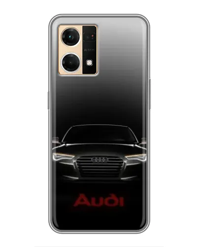 Чехол для OPPO Reno7 4G с картинкой «Audi — градиентный контур» Чехол для OPPO Reno7 4G с картинкой «Audi — градиентный контур»