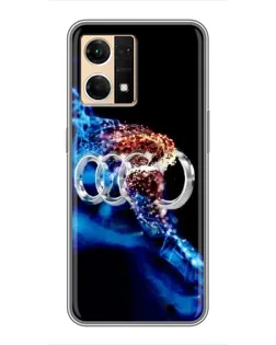Чехол для OPPO Reno7 4G с картинкой «Энергия лого Audi»