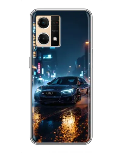 Чехол для OPPO Reno7 4G с картинкой «Ночной город и Audi» Чехол для OPPO Reno7 4G с картинкой «Ночной город и Audi»