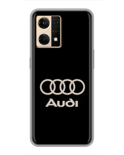 Чехол для OPPO Reno7 4G с картинкой «Audi — золотой логотип»