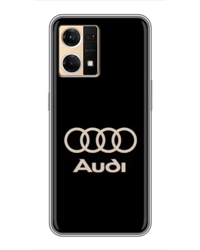 Чехол для OPPO Reno7 4G с картинкой «Audi — золотой логотип» Чехол для OPPO Reno7 4G с картинкой «Audi — золотой логотип»