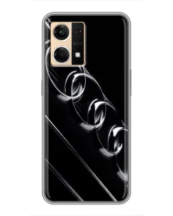 Чехол для OPPO Reno7 4G с картинкой «Audi — абстрактные кольца»
