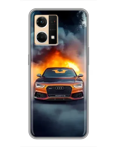 Чехол для OPPO Reno7 4G с картинкой «Audi в огненном дыму» Чехол для OPPO Reno7 4G с картинкой «Audi в огненном дыму»