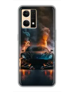 Чехол для OPPO Reno7 4G с картинкой «Lamborghini дымная эстетика» Чехол для OPPO Reno7 4G с картинкой «Lamborghini дымная эстетика»