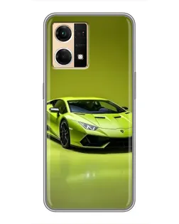 Чехол для OPPO Reno7 4G с картинкой «Салатовый Lamborghini Huracan» Чехол для OPPO Reno7 4G с картинкой «Салатовый Lamborghini Huracan»