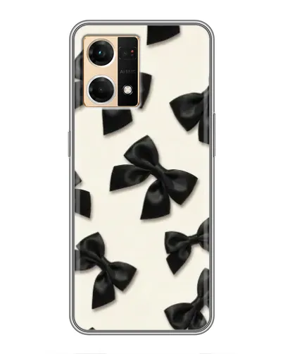 Чехол для OPPO Reno7 4G с картинкой «Черные бантики» Чехол для OPPO Reno7 4G с картинкой «Черные бантики»