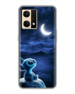 Чохол для OPPO Reno7 4G з картинкою «Місячна ніч Стіча» Чохол для OPPO Reno7 4G з картинкою «Місячна ніч Стіча»