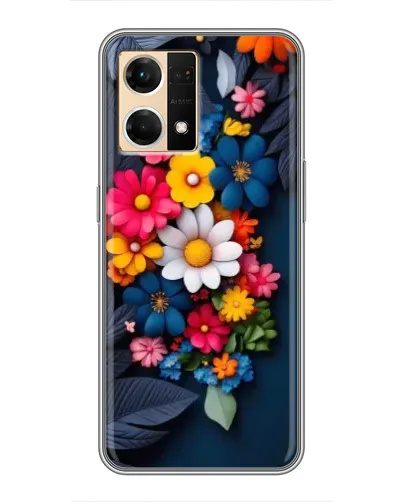 Чехол для OPPO Reno7 4G с картинкой «Цветочная феерия» Чехол для OPPO Reno7 4G с картинкой «Цветочная феерия»