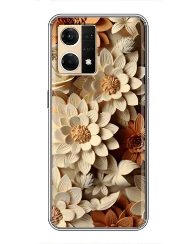 Чехол для OPPO Reno7 4G с картинкой «Бежевый флористический декор» Чехол для OPPO Reno7 4G с картинкой «Бежевый флористический декор»
