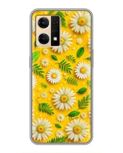 Чехол для OPPO Reno7 4G с картинкой «Ромашковое солнце»
