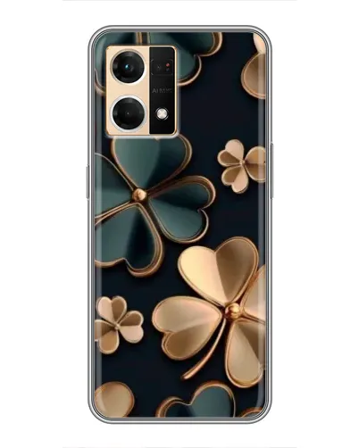 Чехол для OPPO Reno7 4G с картинкой «Клевер в золоте» Чехол для OPPO Reno7 4G с картинкой «Клевер в золоте»