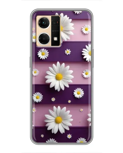Чехол для OPPO Reno7 4G с картинкой «Ромашки на фиолетовом» Чехол для OPPO Reno7 4G с картинкой «Ромашки на фиолетовом»