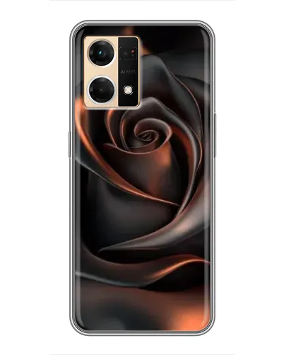 Чехол для OPPO Reno7 4G с картинкой «Шелковая черная роза» Чехол для OPPO Reno7 4G с картинкой «Шелковая черная роза»