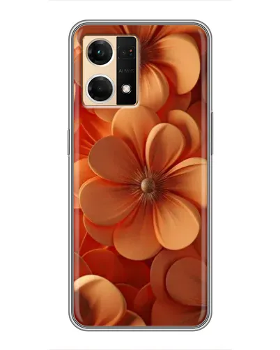 Чехол для OPPO Reno7 4G с картинкой «Оранжевый макро цветок» Чехол для OPPO Reno7 4G с картинкой «Оранжевый макро цветок»
