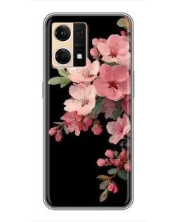 Чехол для OPPO Reno7 4G с картинкой «Розовая ветка сакуры»