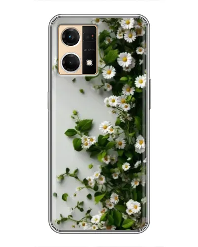 Чехол для OPPO Reno7 4G с картинкой «Ветка мелких белых цветов» Чехол для OPPO Reno7 4G с картинкой «Ветка мелких белых цветов»