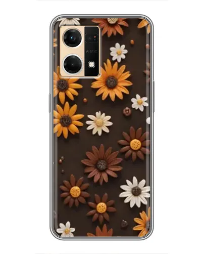 Чехол для OPPO Reno7 4G с картинкой «Узор из маленьких подсолнухов» Чехол для OPPO Reno7 4G с картинкой «Узор из маленьких подсолнухов»
