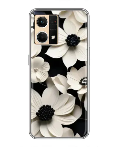 Чехол для OPPO Reno7 4G с картинкой «Объемные белые цветы» Чехол для OPPO Reno7 4G с картинкой «Объемные белые цветы»