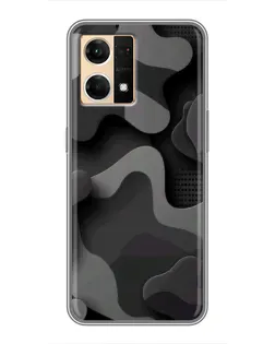 Чохол для OPPO Reno7 4G з картинкою «Темний абстрактний камуфляж» Чохол для OPPO Reno7 4G з картинкою «Темний абстрактний камуфляж»